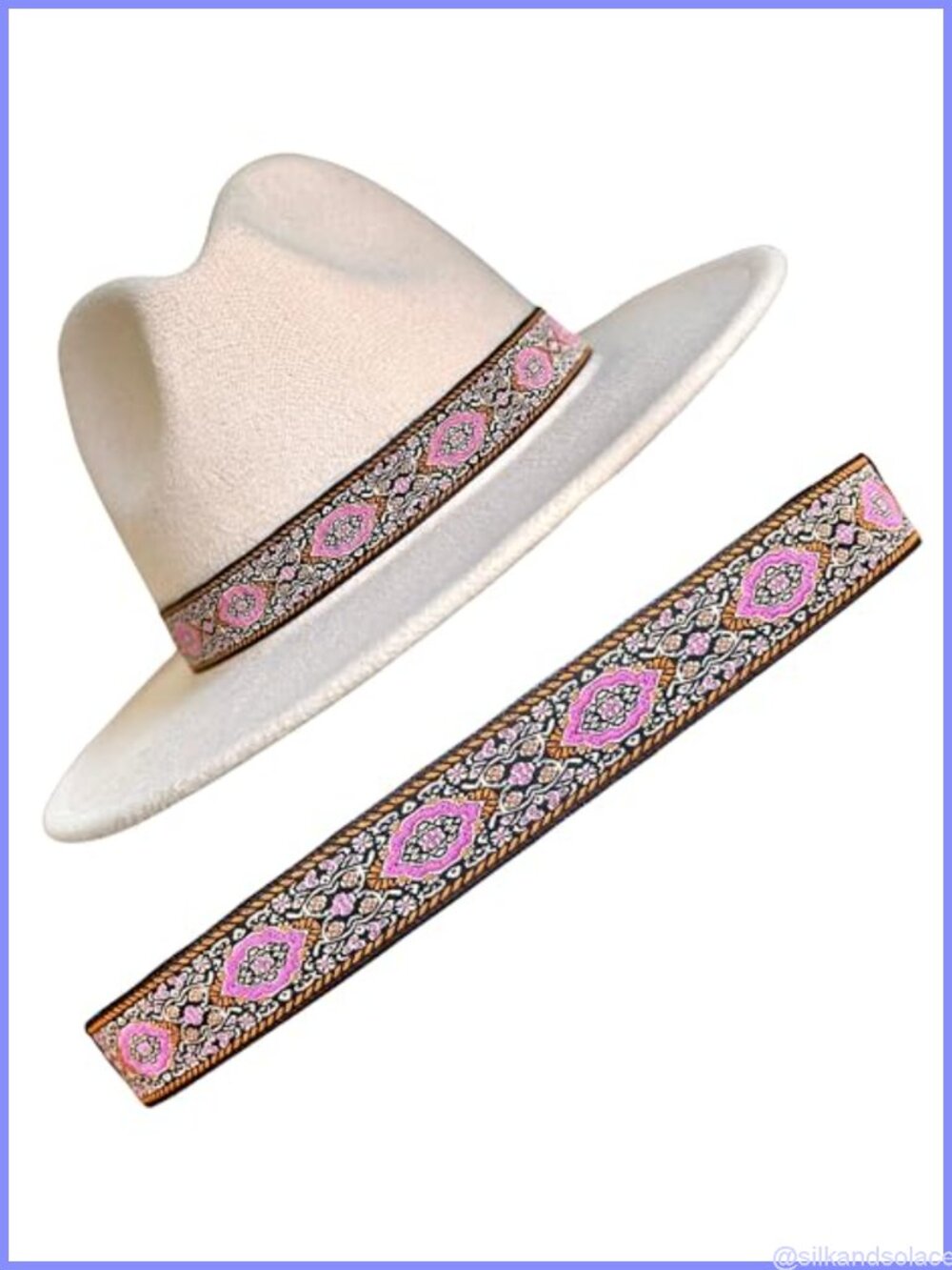 Handmade Adjustable Fedora Hatband Western Cowboy Hat Belt